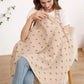 Muslin Nursing Cover for Baby Breastfeeding, Breathable 100% Cotton Breastfeeding Cover with Rigid Hoop for Mother Nursing Apron