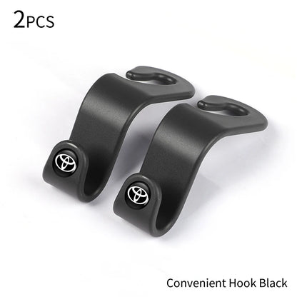 Car Logo Seat Hook Multi-function Seatback Storage Hanger Accessories For Toyota Gazoo Racing Crown Corolla YARIS L Auris Hilux