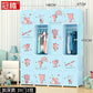 Low Profile Kids Storage Cabinet Cute Baby Clothes Organizer With Plastic Shelves For Nursery Toddler Room Furniture