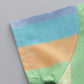 2PCS baby and toddler summer full print three color vertical stripe pattern stand up collar shirt short sleeved shorts set