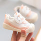 Children Sneakers For Spring.Summer Baby Air Permeable Mesh Cute Cartoon Walking Shoes Boys Girls Bunny bear Sticker Casual Shoe