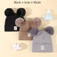 Cute Bear Ear Wool Baby Hat and Scarf Winter Set