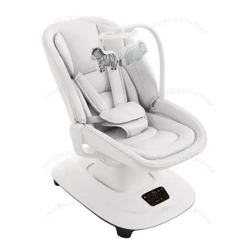 Electric Baby Soothing Chair Luxury Baby Rocking Chair  Connectable To APP  360° Rotating Baby Rocking Chair Adjustable Backrest