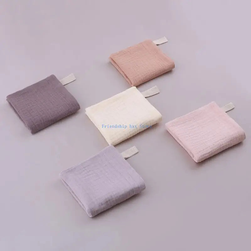 F1CB 5pcs Baby Towel Soft Absorbent Gauze Cotton Bath Towel Washcloth Wipe Wash Clot
