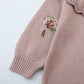 Combinaison bébé fille automne, barboteuse tricotée, broderie à volants, vêtements de nouveau-né, combinaison bébé fille