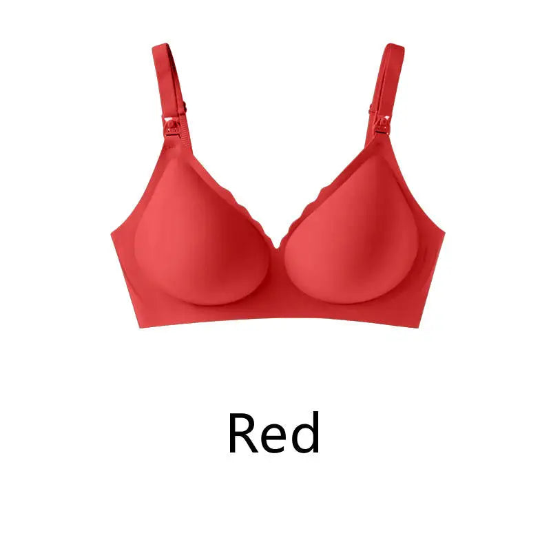 Maternity bra with push-up front to prevent sagging Seamless breathable and comfortable nursing push-up bra
