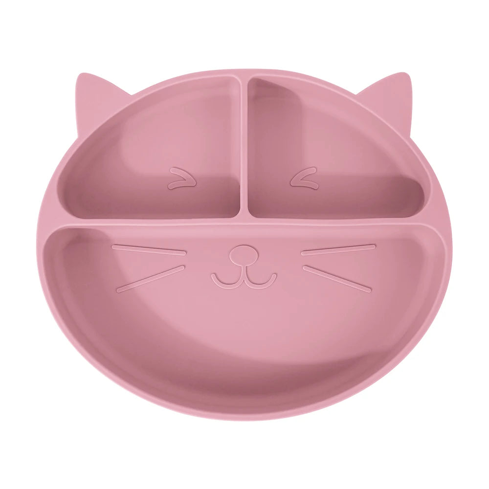 Toddler Feeding Set – Non-Slip Silicone Cartoon Plate & Bowl