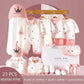 Ensemble nouveau-né 19/23/25 pièces – Vêtements unisexes en pur coton (0–12 mois)