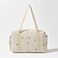 Cotton Diaper Bag – Embroidered Floral Maternity Shoulder Tote
