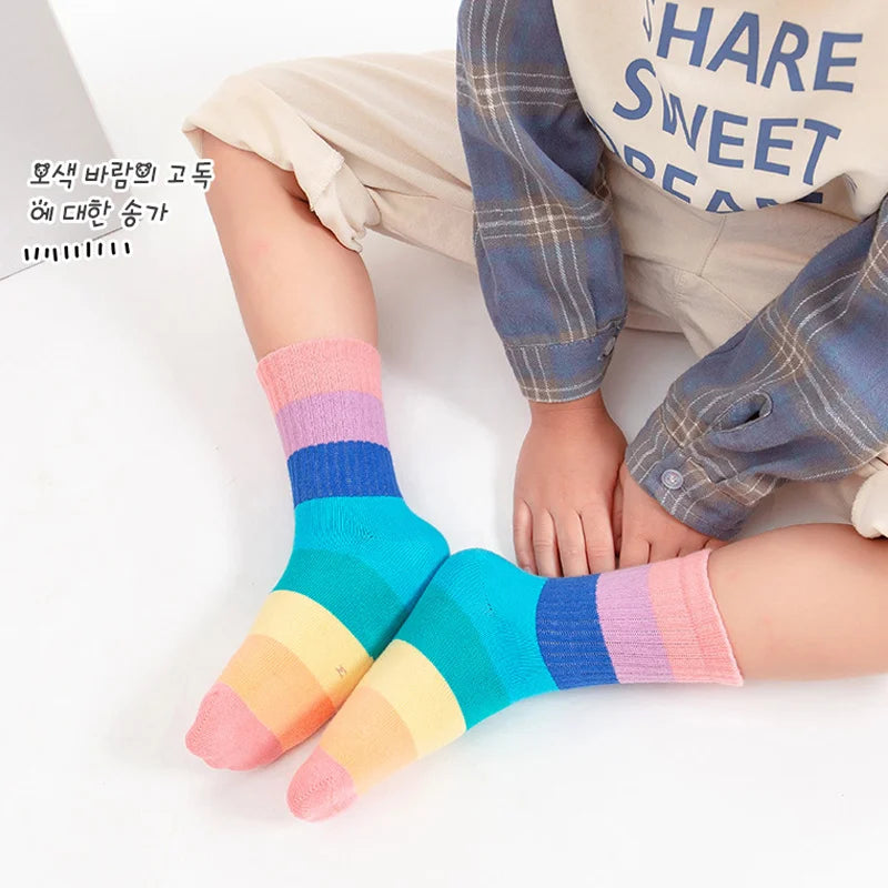 Colorful Striped Kids Socks