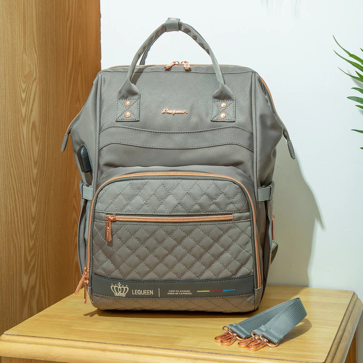LEQUEEN Stroller Baby Bag – Large Capacity Diaper Backpack for Moms