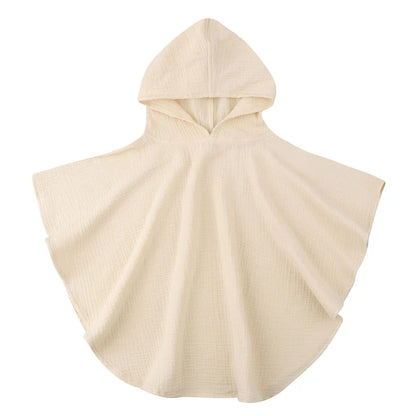 2022 New Baby Hooded Bath Towel Receiving Blanket Muslin 4 Layers Cotton Gauze Swaddle Wrap Towel Cape Bathrobe Cloak Poncho