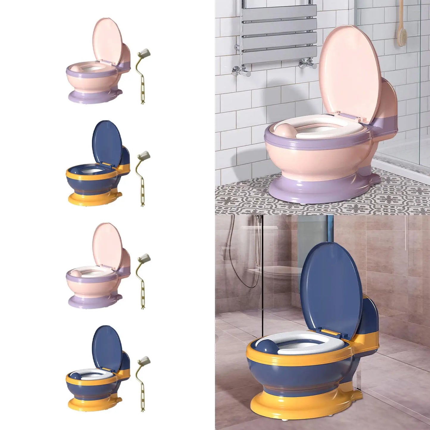 Toilet Training Potty – Compact with Brush & Wipes