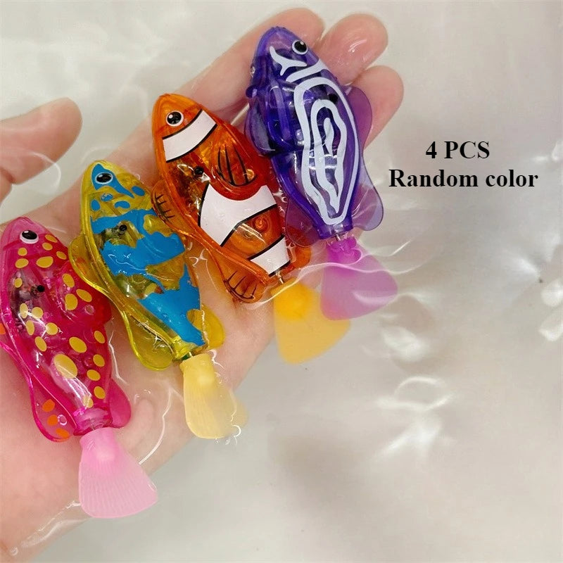 Children's Party Ectronic Fish Light Induction Shower Interactive Swimming Water Play Pet Simulation Fish Toys Holiday Gifts