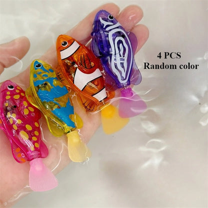 Children's Party Ectronic Fish Light Induction Shower Interactive Swimming Water Play Pet Simulation Fish Toys Holiday Gifts