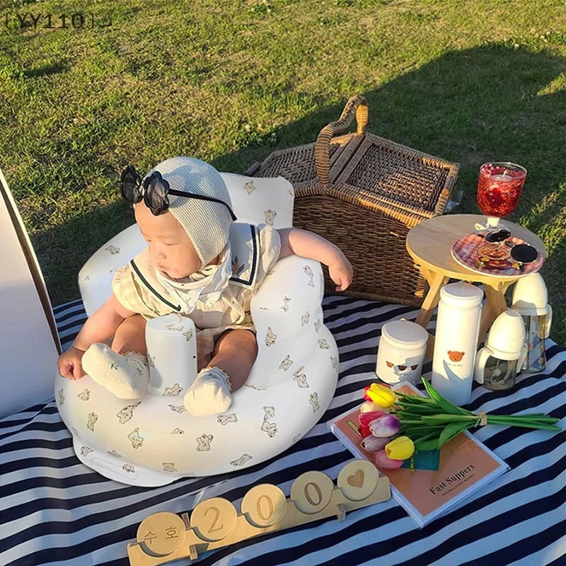Portable Inflatable Baby Sofa – Foldable Multi-Use Seat & Bath Chair