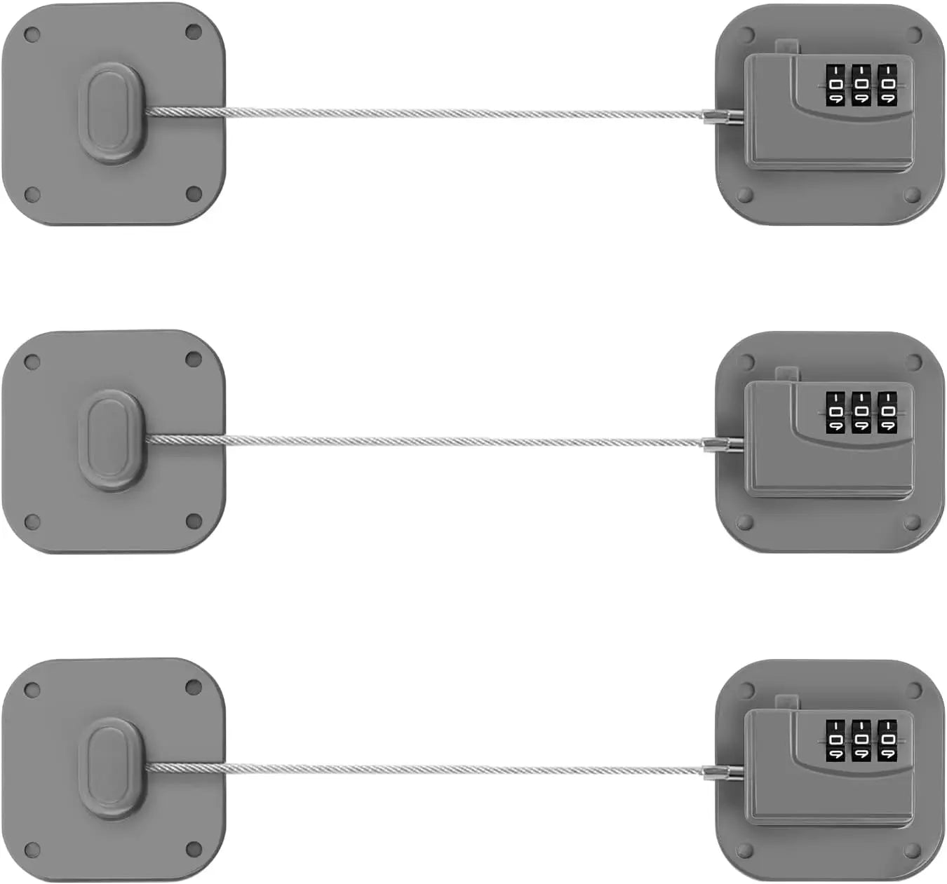 Refrigerator Lock,Combination Lock for Refrigerator Cabinets,Heavy Duty Fridge Lock,Child Safety Cabinet Locks,Easy Install