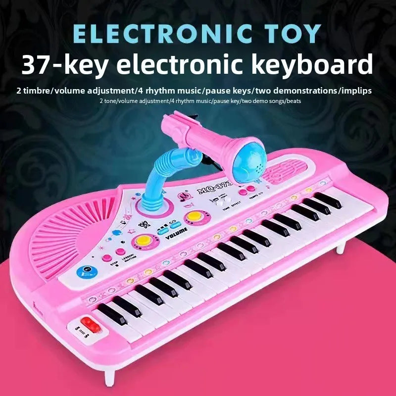 Kids’ 37-Key Piano – Sing & Play Together!