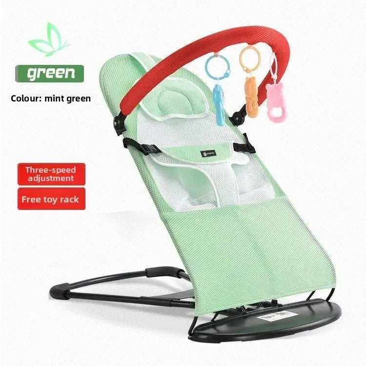 Baby Rocker Swing Chair Soothing Calming Tool Infant Feeding Change Recliner Foldable Adjustable Portable Comfortable Easy Care
