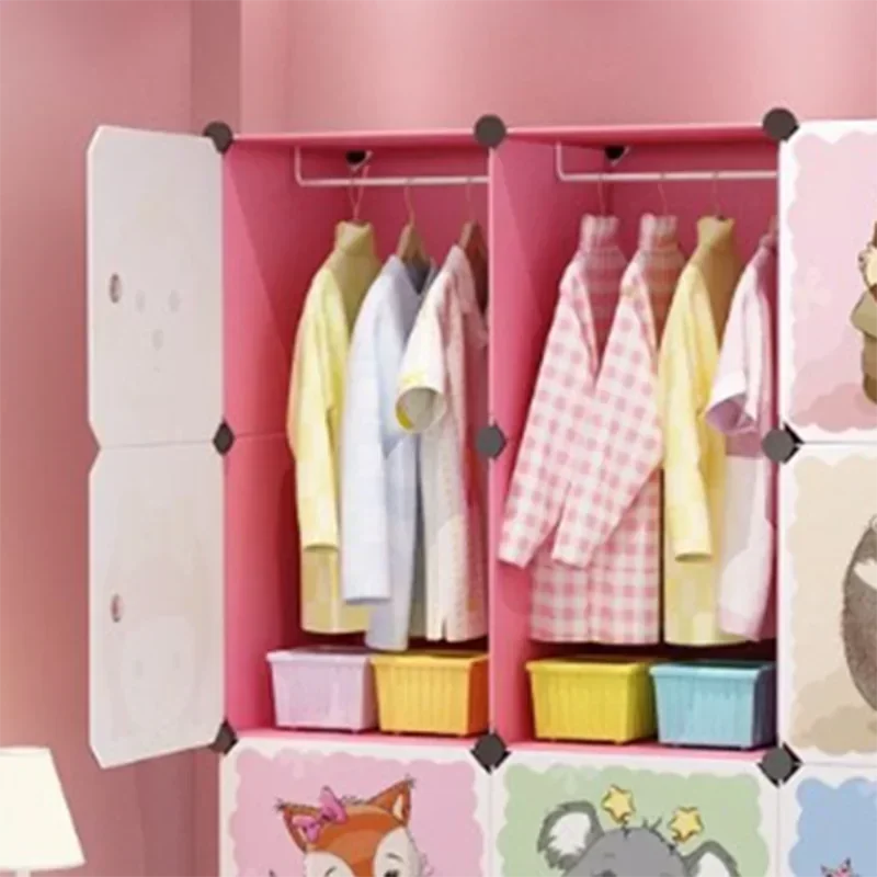Storage Locker Child Wardrobe for Clothes Girl Cupboard Kids Cabinet Babies Bedroom  Meuble Chambre Enfant Child Room Furniture