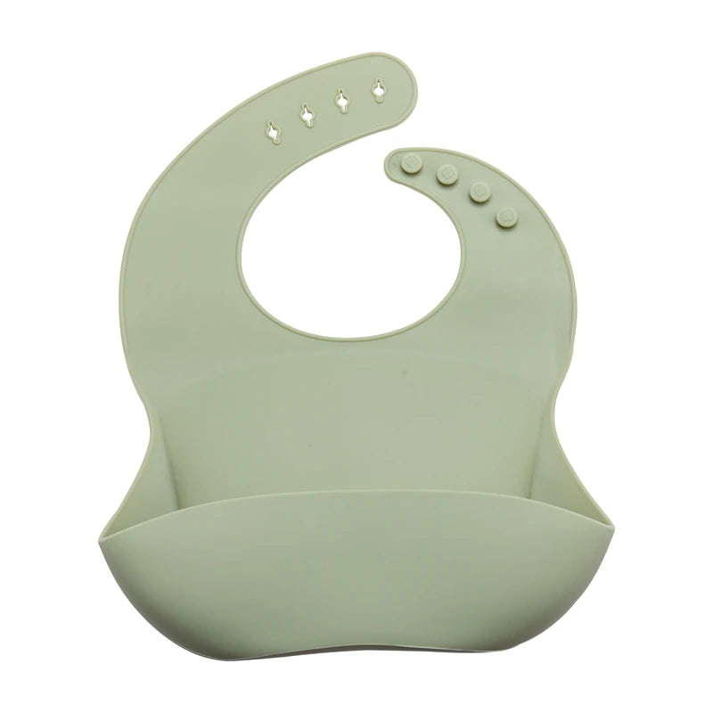 Baby Waterproof Bibs Toddler Silicone Bibs Cute Bowknot Aprons Kids Bib Girl Boy Adjustable Soft Silicone Bib Baby Feeding