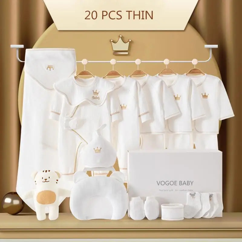 Newborn Baby Clothing Set 15/17/18/20 pieces/0-6 Months 100% Cotton Kids Clothes Suit Unisex Infant Boys Girls Clothing Set New