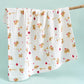 Size 110*110CM 1PC 6 Layers Muslin Cotton Fiber Muslin Baby Swaddles Soft Newborn Wrap Multifunction Infant Blankets Bath Towel