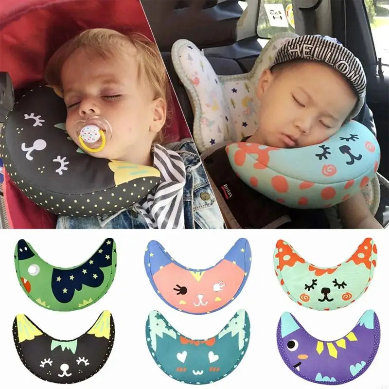 C5AF Pram for Seat Belt Pillow Baby Car for Seat Headrest Neck Support Pad Travel