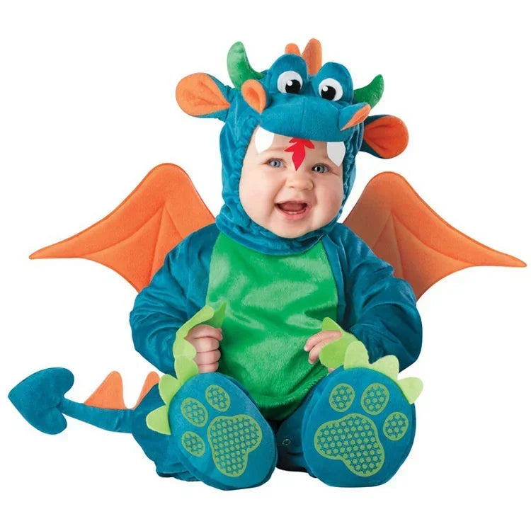 6M-24M Christmas Xmas Holiday Halloween Costume Infant Baby Girls Lion Dinosaur Rompers Elk Toddlers Clothes