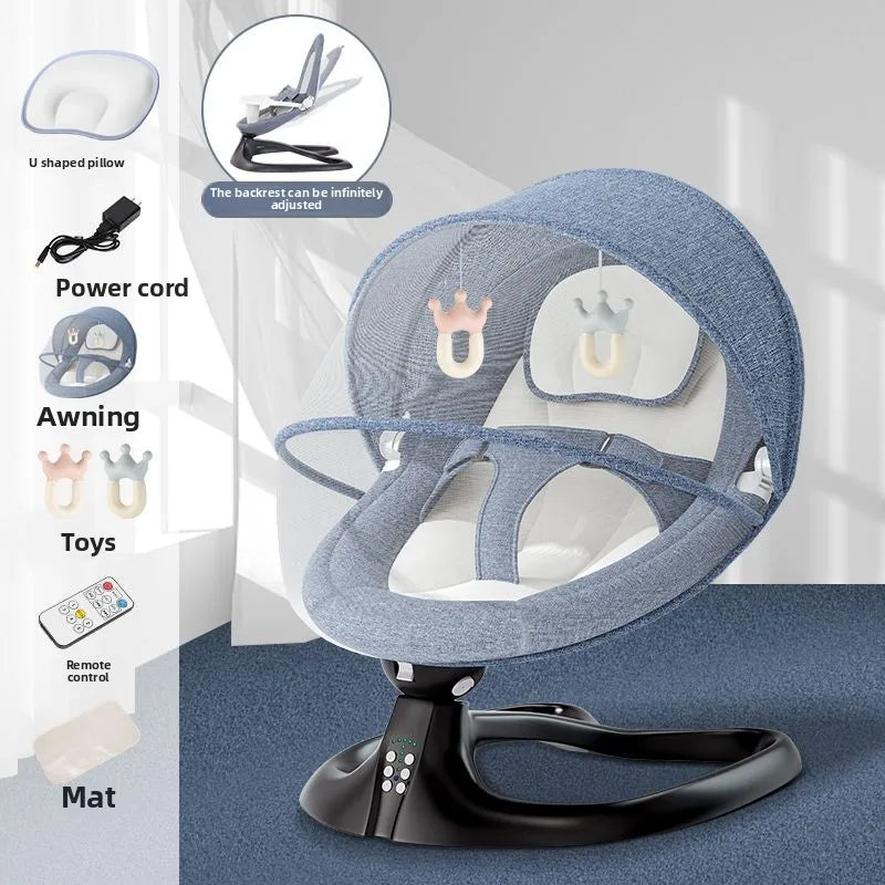 Baby Soothing Rocker Electric Swing Chair for Newborns 0–2 Years Calming Bouncer and Cradle Sleeper  Baby Swing Cradle Newborn