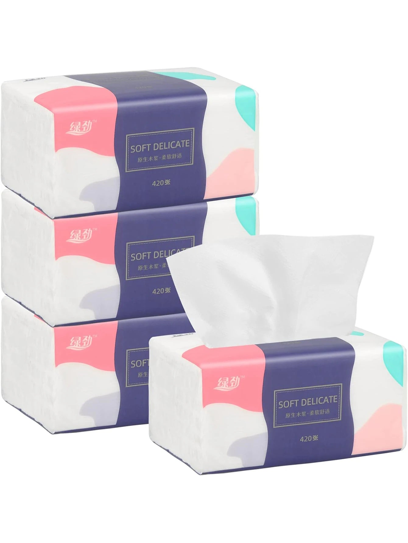 1pc/6pcs thick facial tissue paper, draw a whole box of toilet paper, hand towel, multi-purpose tissue paper