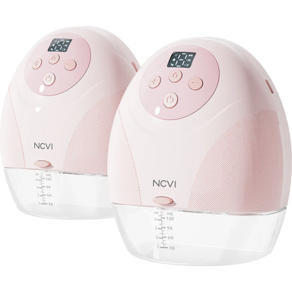 NCVI Wearable Breast Pump, Hands Free, Painless Ultra Quiet Rechargeable Battery