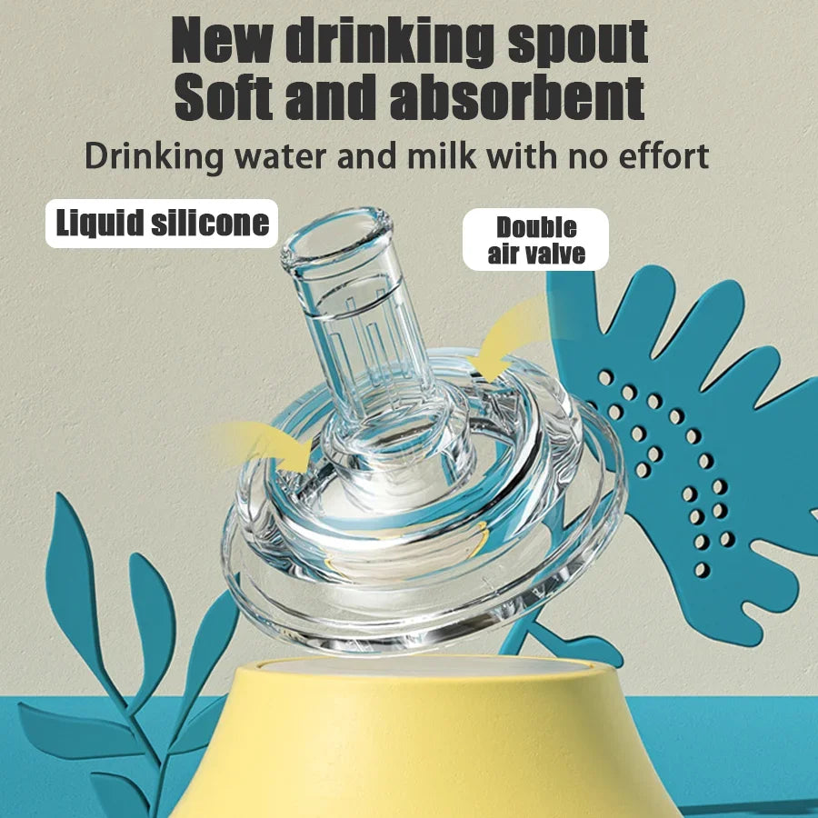 Newborn Feeding Kit (240ml) – Baby Bottle, Sippy Cup & Pacifier, Safe PP+Silicone