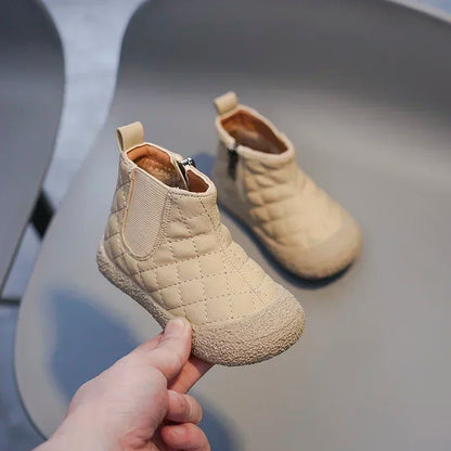 Winter Boots for Baby Boys Outdoor Girls Snow Boots Plush Children Cotton Shoes Non-slip Kids Casual Shoes Infant Toddler Shoes