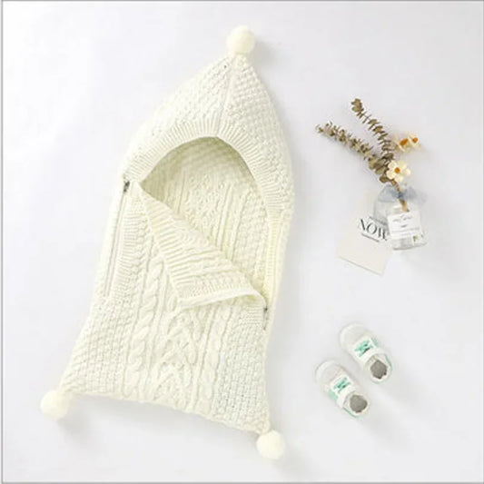 New Solid Color Knitted Swaddle Wrap Blankets 0-1Y Infant Baby Winter Swaddle Kids Warm Newborn Baby Blankets