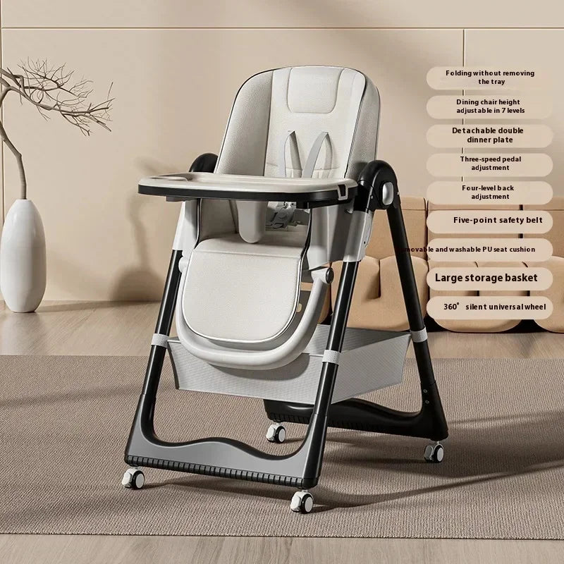 Household Baby Highchair Multifunctional Children's Dining Chair Baby Eating Foldable Seat Dinning Chair Cadeira  Floor Chair