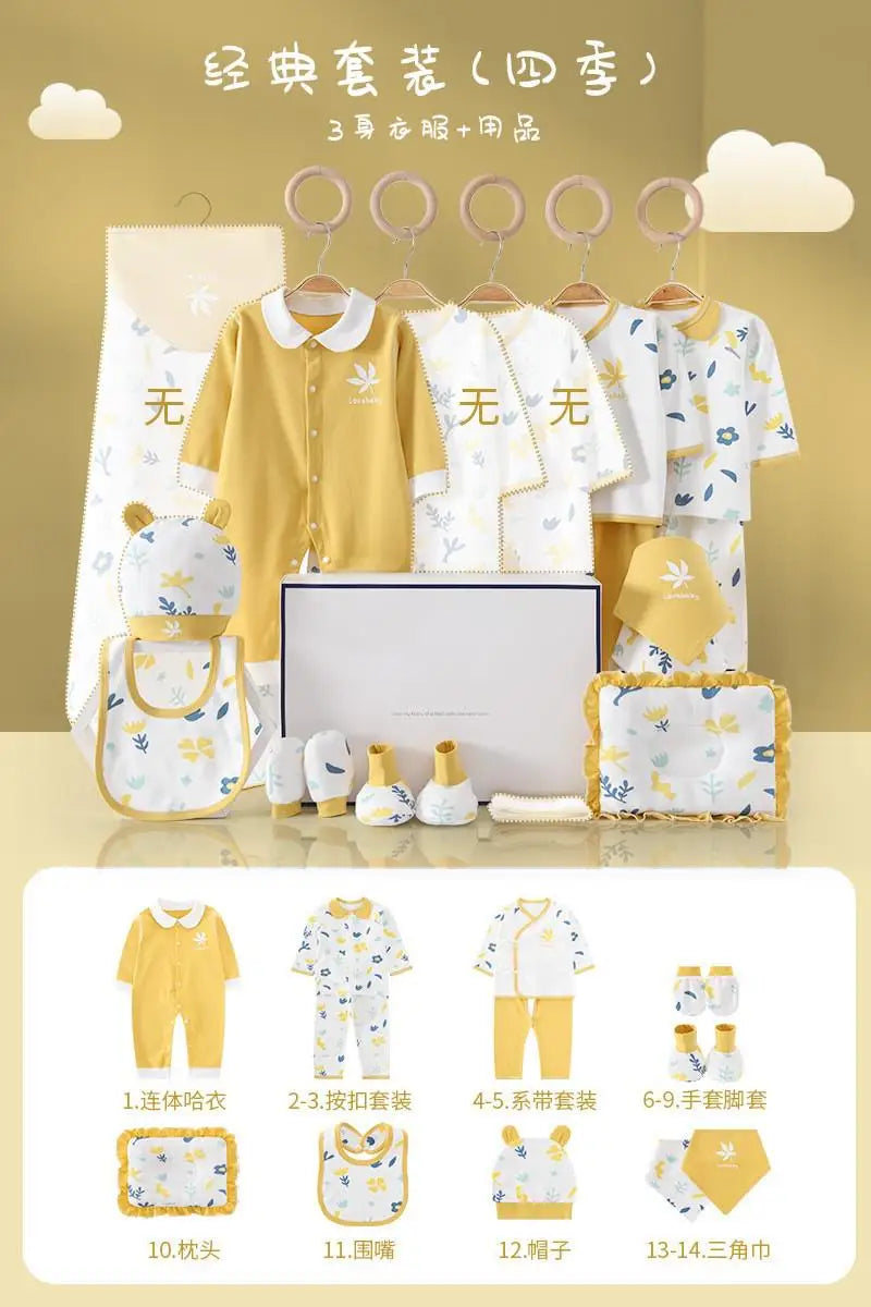Pure Cotton Newborn Baby Set – Unisex Clothing Suit (0–12 Months)