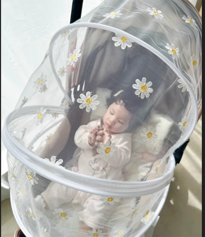 Summer Mosquito Net Baby Stroller Pushchair Mosquito Insect Net Safe Infants Protection Mesh Stroller Accessories
