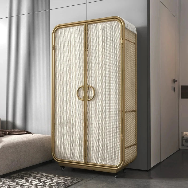 Modern Minimalist Wardrobe Organizer Storage Cube for Bedroom, Baby, and Home Furniture - Armable Metal Design