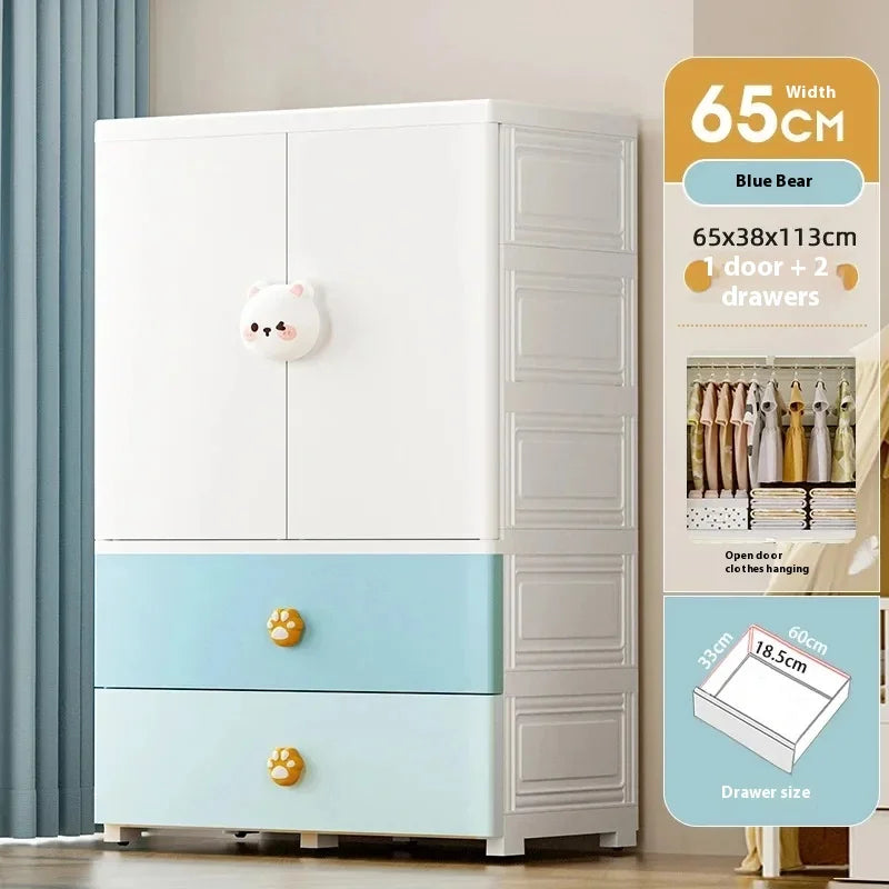 Foldable Storage Cabinet Wardrobe Filing Plastic Chest Modular Wardrobes Baby Cupboard Drawer Armarios Bedroom Furniture