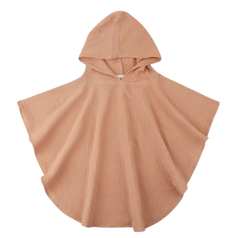 2022 New Baby Hooded Bath Towel Receiving Blanket Muslin 4 Layers Cotton Gauze Swaddle Wrap Towel Cape Bathrobe Cloak Poncho