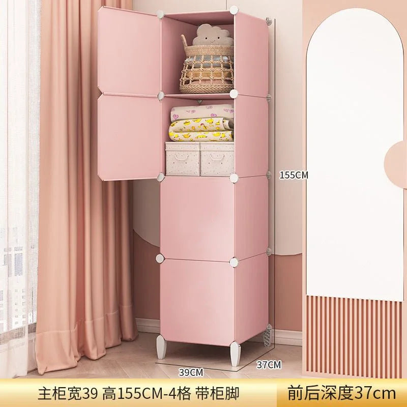 Modular Minimalist Wardrobe Space Saving Fabric Display Nordic Modern Wardrobe Living Room Baby Plastic Ropero Salon Furniture