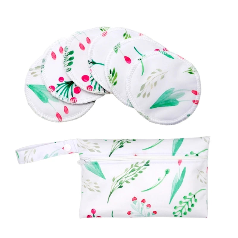 Nursing Pads 6pcs/set Washable Breast Breastfeeding Super Absorbency Mat for Mum Waterproof Feeding Pad Reusable Supplies
