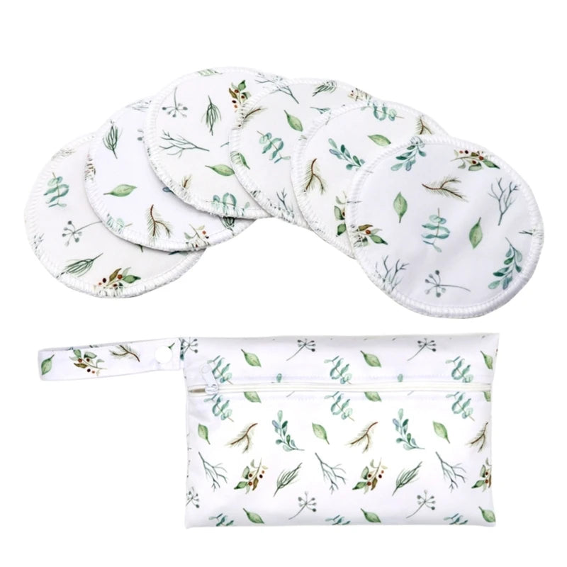 Nursing Pads 6pcs/set Washable Breast Breastfeeding Super Absorbency Mat for Mum Waterproof Feeding Pad Reusable Supplies
