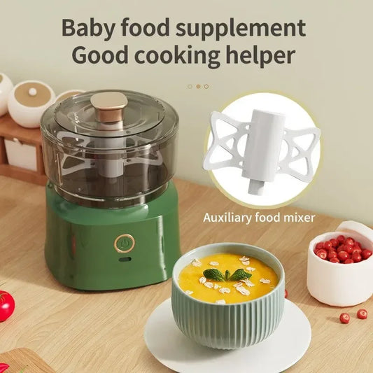 Electric Baby Food Processor 350ml, USB Rechargeable Meat Grinder &Vegetable Shredder for Puree/Garlic, Portable Kitchen Blender