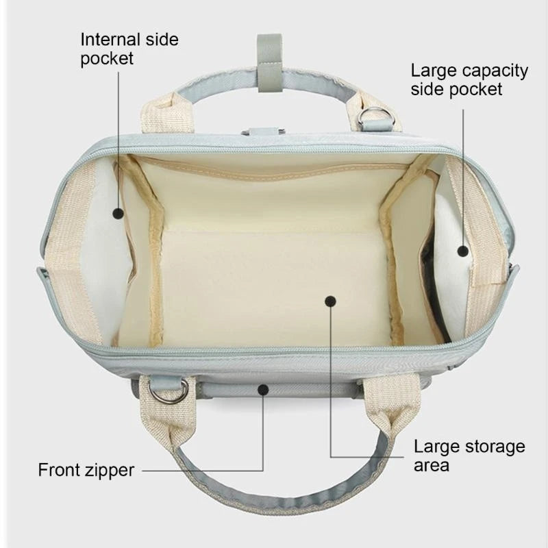 New Waterproof Diaper Bag – Large Capacity Travel Tote for Moms
