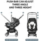 Kidilo 3-in-1 Baby Car Seat Stroller, One Button Fold & Detachable Basket