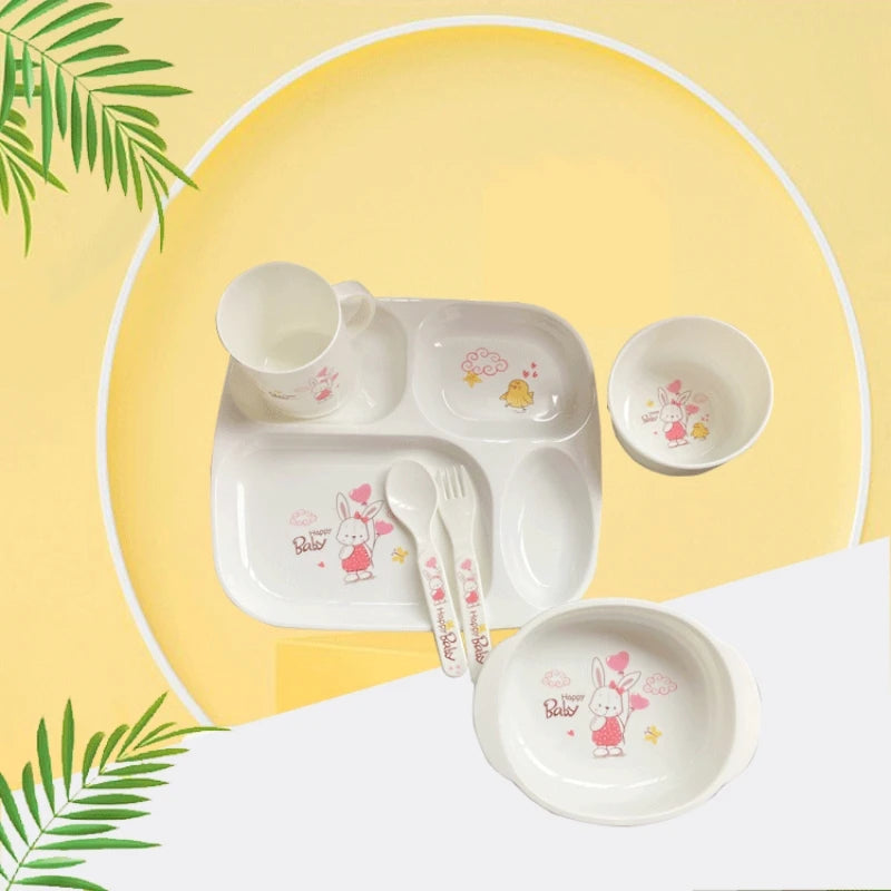 Children’s Feeding Set – Divided Plate & Spoon/Fork Set