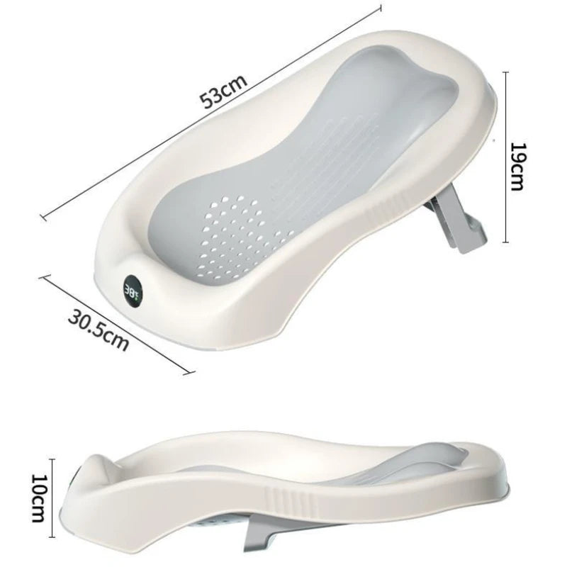 Newborn Butt Washing Artifact Portable Digital Display Temperature Toddler Baby Bath Stand Can Sit Or Lie Bath Stand