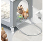 Multifunctional Baby Bed Fit 0-3 Years Old 4-Level Adjustable Cribs for Baby Foldable Baby Cot Bed with 360° Silent Wheels